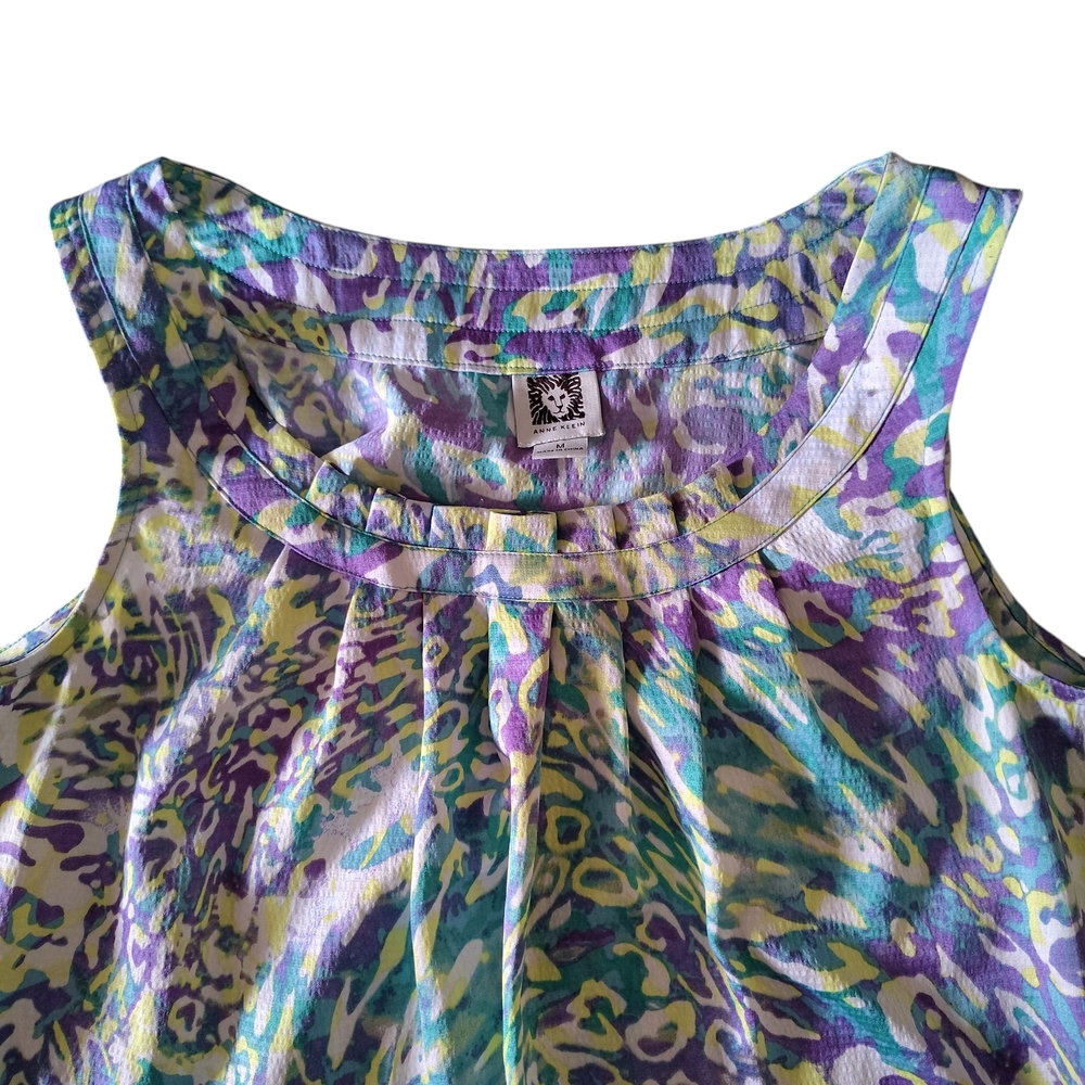 Anne Klein Multicolor Sleeveless‎ Blouse - Picture 4 of 9